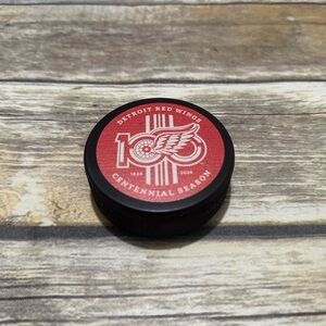 Detroit Red Wings 100th Anniversary Centennial Season Hockey Puck NHL